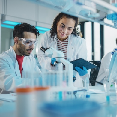 Group of scientists working a laboratory